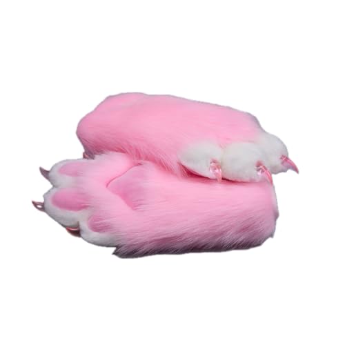 Cosplay Fursuit Kig Cat Paws Furry Cute Nail Tiger Claws Furries Rubbit Cat Full Finger Mittens Anime Halloween Costumes Unisex von GRACETINA HOO