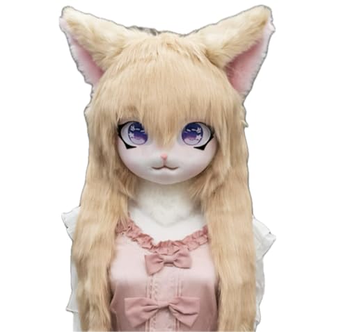 Cosplay Halloween Fursuit Kig Headsets Furry Cute Head Comiket Furries Rubbit Cat Headwear Anime Costumes Unisex von GRACETINA HOO