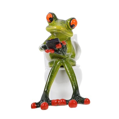 GRADENEVE Frosch- Harz-frösche Figur Stifthalter Kreatives Desktop-Ornament Harz-frösche Dekoration für Das Home Office von GRADENEVE