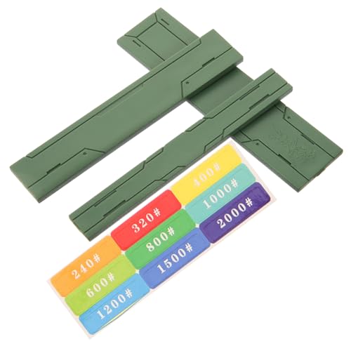 GRADENEVE 3St Modellschleifstab Sandkasten Maschine Schleifen Sandpapier Sandblock Modellpolierwerkzeuge Polierbrett für DIY-Versorgung Schleifbretter Acryl Dark Green von GRADENEVE