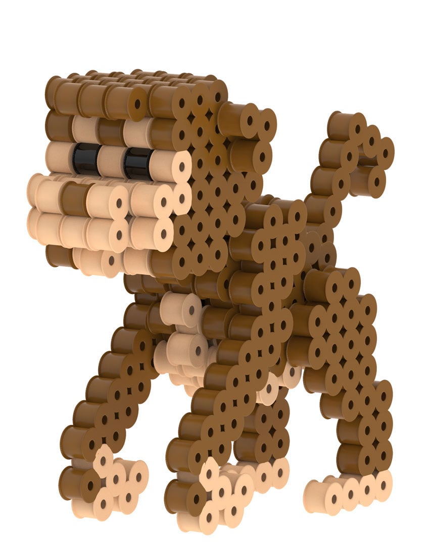 Bügelperlen-Set 3D Affe Bastelspaß für Kinder Bügelperlen-Set 3D Affe Bastelspaß für Kinder von GRAINES CREATIVES