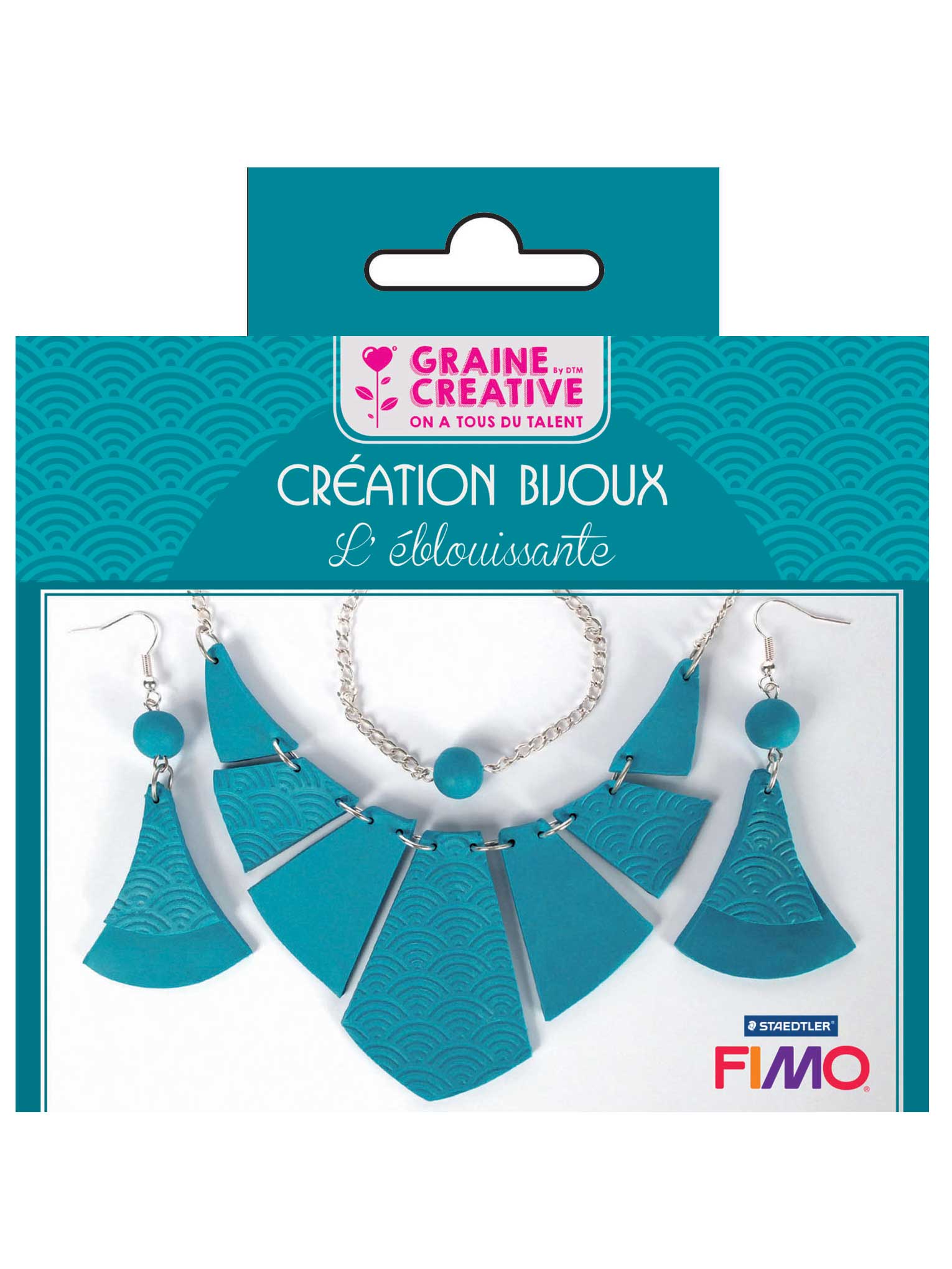 DIY Schmuck-Bastelset Türkis Fimo Knete 12,5 x 13 cm DIY Schmuck-Bastelset Türkis Fimo Knete 12,5 x 13 cm von GRAINES CREATIVES