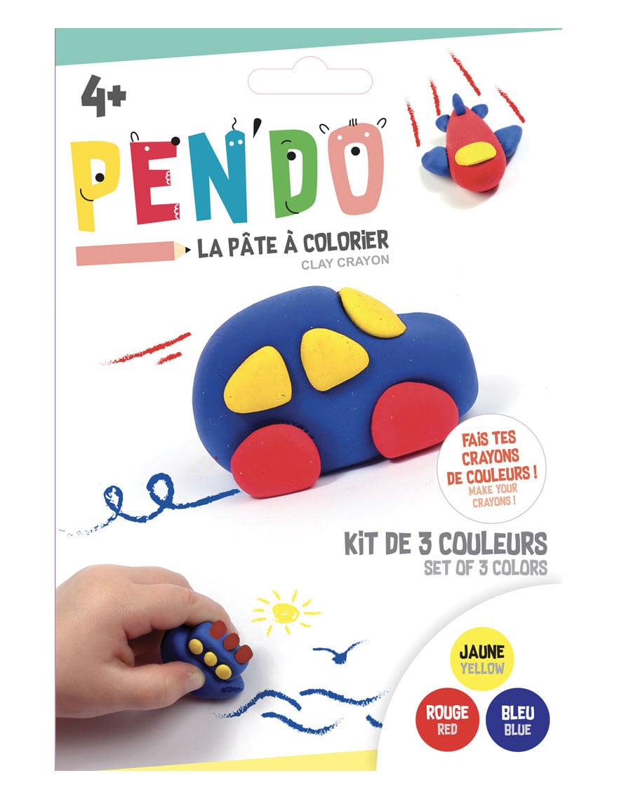 Pen'do Fahrzeug-Set Gelb Rot Blau, Knete-Stifte zum Selbermachen Pen'do Fahrzeug-Set Gelb Rot Blau, Knete-Stifte zum Selbermachen von GRAINES CREATIVES