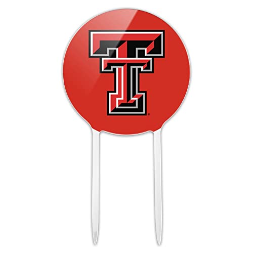 Acryl Texas Tech University Raiders Logo Kuchen Topper Party Dekoration für Hochzeit Jahrestag Geburtstag Abschluss von GRAPHICS & MORE