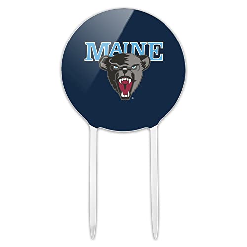 Acryl University of Maine Black Bears Logo Cake Topper Party Dekoration für Hochzeit Jahrestag Geburtstag Abschluss von GRAPHICS & MORE