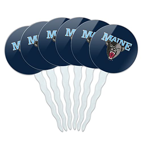 Cupcake-Aufsätze, Motiv: University of Maine Black Bears Logo, 6 Stück von GRAPHICS & MORE