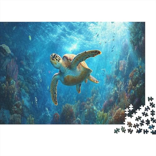 1000pcs (75x50cm) Teile Puzzle Für Erwachsene Aquarien-Ansicht Wohndekoration Lernspiele Entspannendes Blaumeer Mit Korallendetails von GRBASNDOU