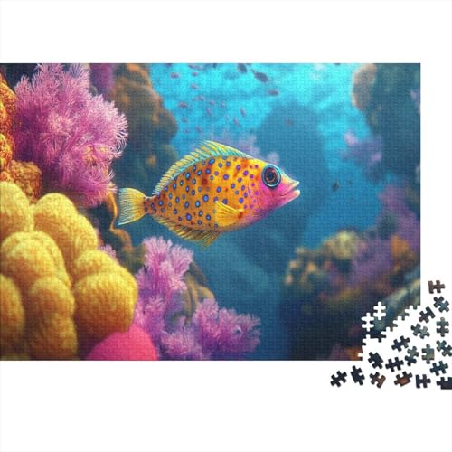 1000pcs (75x50cm) Teile Puzzle Für Erwachsene Aquarien-Ansicht Wohndekoration Lernspiele Entspannendes Blaumeer Mit Korallendetails von GRBASNDOU