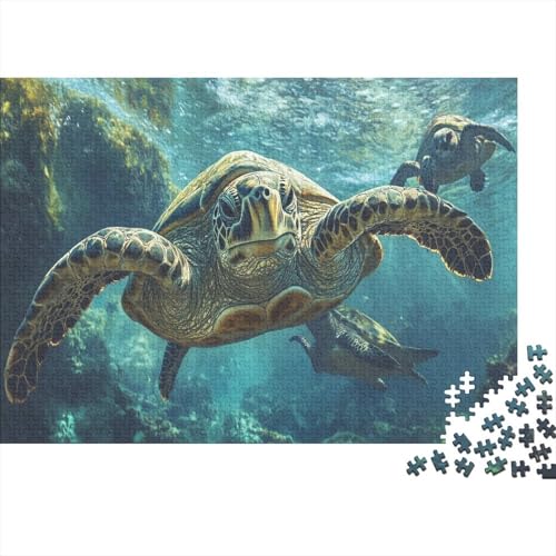 1000pcs (75x50cm) Teile Puzzle Für Erwachsene Aquarien-Ansicht Wohndekoration Lernspiele Entspannendes Blaumeer Mit Korallendetails von GRBASNDOU