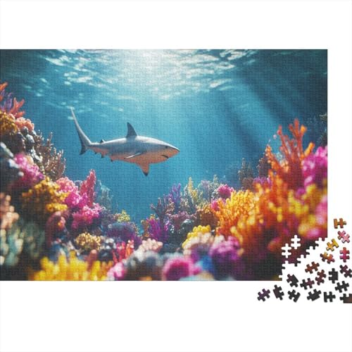 1000pcs (75x50cm) Teile Puzzle Für Erwachsene Aquarien-Ansicht Wohndekoration Lernspiele Entspannendes Blaumeer Mit Korallendetails von GRBASNDOU