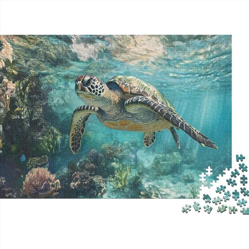 1000pcs (75x50cm) Teile Puzzle Für Erwachsene Meeresboden-Landschaft Wohndekoration Lernspiele Lebendige Unterwasserpflanzen Und Kreaturen von GRBASNDOU