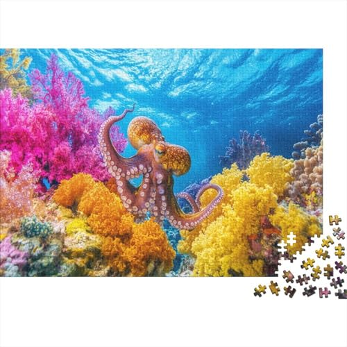 1000pcs (75x50cm) Teile Puzzle Für Erwachsene Meeresboden-Landschaft Wohndekoration Lernspiele Lebendige Unterwasserpflanzen Und Kreaturen von GRBASNDOU