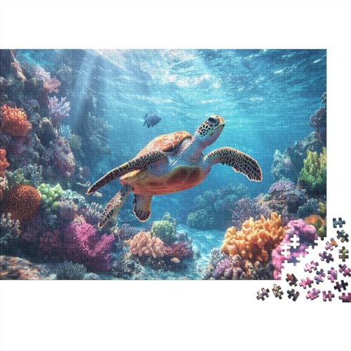 1000pcs (75x50cm) Teile Puzzle Für Erwachsene Meeresboden-Landschaft Wohndekoration Lernspiele Lebendige Unterwasserpflanzen Und Kreaturen von GRBASNDOU