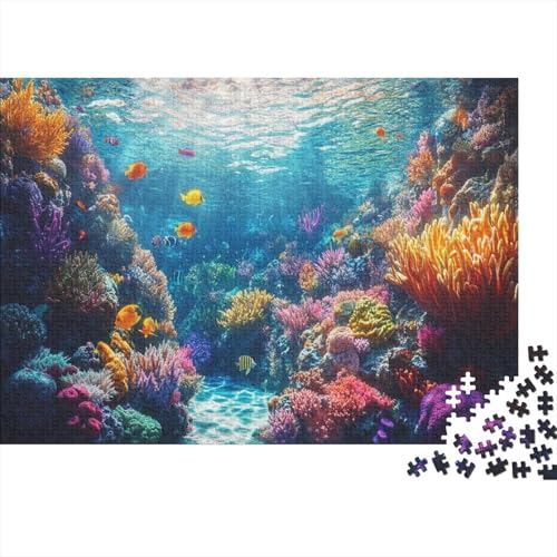 1000pcs (75x50cm) Teile Puzzle Für Erwachsene Meeresboden-Landschaft Wohndekoration Lernspiele Lebendige Unterwasserpflanzen Und Kreaturen von GRBASNDOU