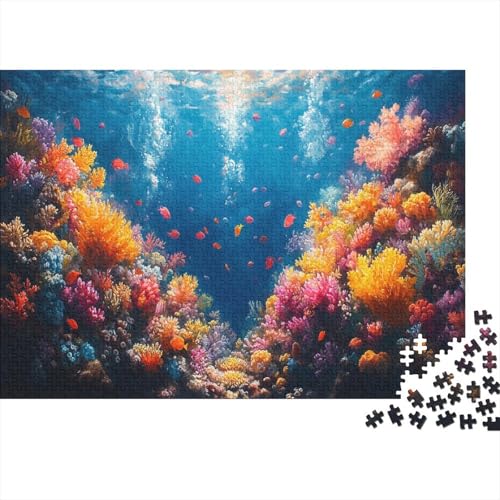 1000pcs (75x50cm) Teile Puzzle Für Erwachsene Meeresboden-Landschaft Wohndekoration Lernspiele Lebendige Unterwasserpflanzen Und Kreaturen von GRBASNDOU