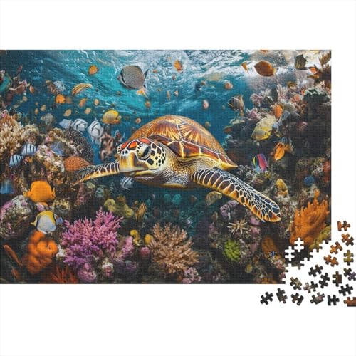 1000pcs (75x50cm) Teile Puzzle Für Erwachsene Tiefseekunst Lernspiele Moderne Wanddekoration Mit Abstrakten Meerestexturen von GRBASNDOU