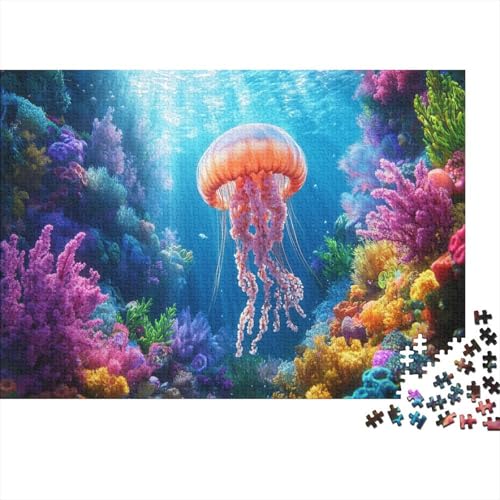 1000pcs (75x50cm) Teile Puzzle Für Erwachsene Tiefseekunst Lernspiele Moderne Wanddekoration Mit Abstrakten Meerestexturen von GRBASNDOU