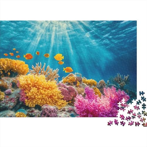 1000pcs (75x50cm) Teile Puzzle Für Erwachsene Tiefseekunst Lernspiele Moderne Wanddekoration Mit Abstrakten Meerestexturen von GRBASNDOU