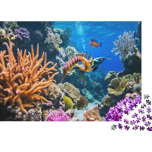 1000pcs (75x50cm) Teile Puzzle Für Erwachsene Unterwasserwelt Meereslebewesen Lernspiele Wohndekoration Bunte Korallenriffe Und Tropische Meereswelten von GRBASNDOU