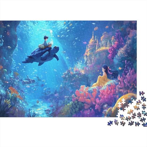 300pcs (40x28cm) Teile Puzzle Für Erwachsene Aquarien-Ansicht Wohndekoration Lernspiele Entspannendes Blaumeer Mit Korallendetails von GRBASNDOU