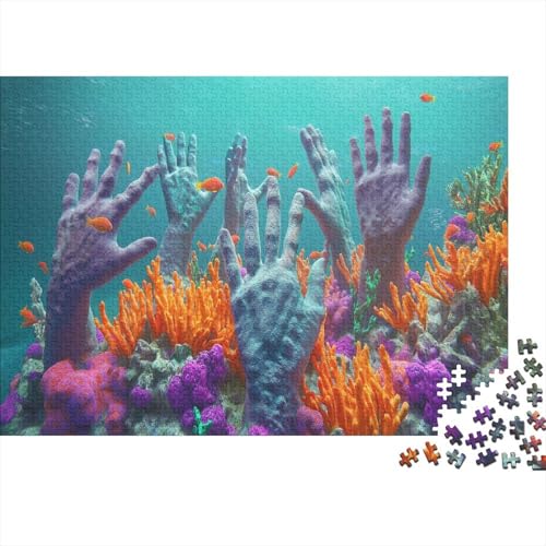 300pcs (40x28cm) Teile Puzzle Für Erwachsene Aquarien-Ansicht Wohndekoration Lernspiele Entspannendes Blaumeer Mit Korallendetails von GRBASNDOU