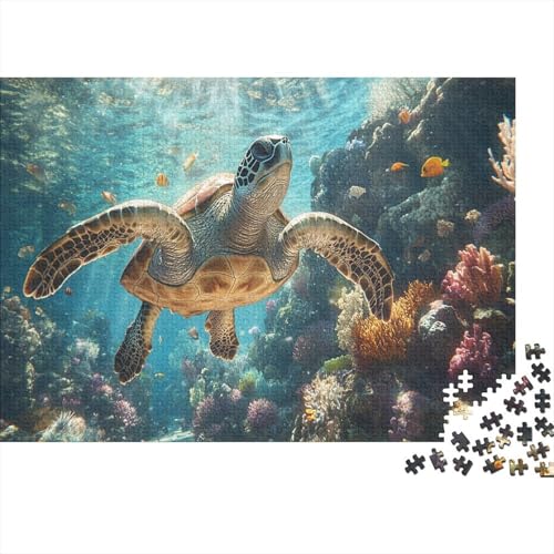 300pcs (40x28cm) Teile Puzzle Für Erwachsene Meeresboden-Landschaft Wohndekoration Lernspiele Lebendige Unterwasserpflanzen Und Kreaturen von GRBASNDOU