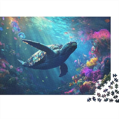 300pcs (40x28cm) Teile Puzzle Für Erwachsene Meeresboden-Landschaft Wohndekoration Lernspiele Lebendige Unterwasserpflanzen Und Kreaturen von GRBASNDOU