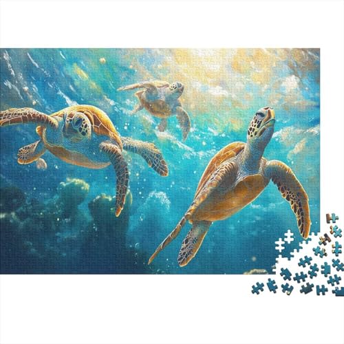 300pcs (40x28cm) Teile Puzzle Für Erwachsene Meeresboden-Landschaft Wohndekoration Lernspiele Lebendige Unterwasserpflanzen Und Kreaturen von GRBASNDOU