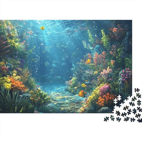 300pcs (40x28cm) Teile Puzzle Für Erwachsene Tiefseekunst Lernspiele Moderne Wanddekoration Mit Abstrakten Meerestexturen von GRBASNDOU