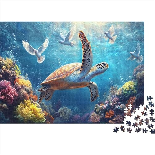 300pcs (40x28cm) Teile Puzzle Für Erwachsene Tiefseekunst Lernspiele Moderne Wanddekoration Mit Abstrakten Meerestexturen von GRBASNDOU