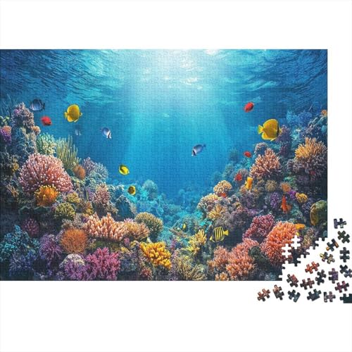 300pcs (40x28cm) Teile Puzzle Für Erwachsene Tiefseekunst Lernspiele Moderne Wanddekoration Mit Abstrakten Meerestexturen von GRBASNDOU