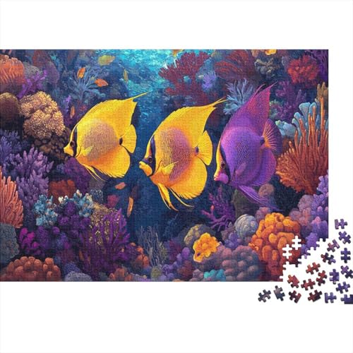 300pcs (40x28cm) Teile Puzzle Für Erwachsene Tiefseekunst Lernspiele Moderne Wanddekoration Mit Abstrakten Meerestexturen von GRBASNDOU