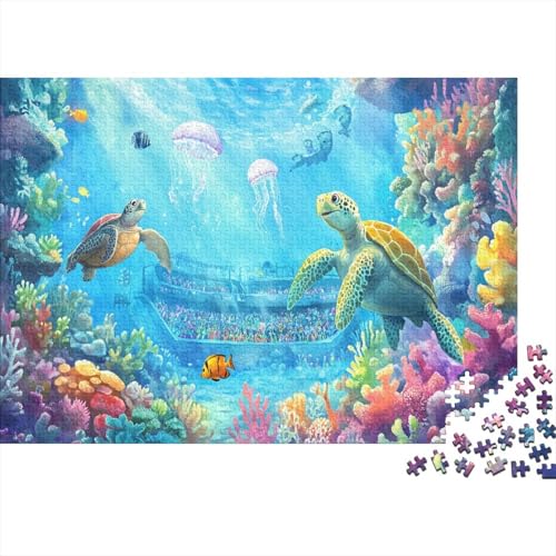 300pcs (40x28cm) Teile Puzzle Für Erwachsene Unterwasserwelt Meereslebewesen Lernspiele Wohndekoration Bunte Korallenriffe Und Tropische Meereswelten von GRBASNDOU