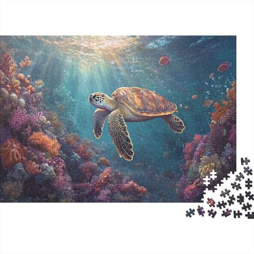 500pcs (52x38cm) Teile Puzzle Für Erwachsene Aquarien-Ansicht Wohndekoration Lernspiele Entspannendes Blaumeer Mit Korallendetails von GRBASNDOU