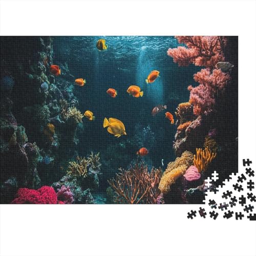 500pcs (52x38cm) Teile Puzzle Für Erwachsene Meeresboden-Landschaft Wohndekoration Lernspiele Lebendige Unterwasserpflanzen Und Kreaturen von GRBASNDOU