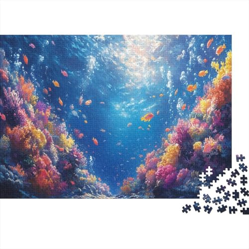 500pcs (52x38cm) Teile Puzzle Für Erwachsene Meeresboden-Landschaft Wohndekoration Lernspiele Lebendige Unterwasserpflanzen Und Kreaturen von GRBASNDOU