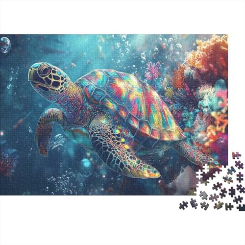 500pcs (52x38cm) Teile Puzzle Für Erwachsene Tiefseekunst Lernspiele Moderne Wanddekoration Mit Abstrakten Meerestexturen von GRBASNDOU