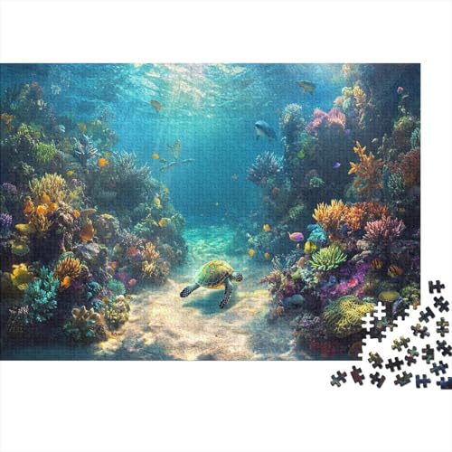 500pcs (52x38cm) Teile Puzzle Für Erwachsene Unterwasserwelt Meereslebewesen Lernspiele Wohndekoration Bunte Korallenriffe Und Tropische Meereswelten von GRBASNDOU