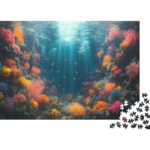 500pcs (52x38cm) Teile Puzzle Für Erwachsene Unterwasserwelt Meereslebewesen Lernspiele Wohndekoration Bunte Korallenriffe Und Tropische Meereswelten von GRBASNDOU