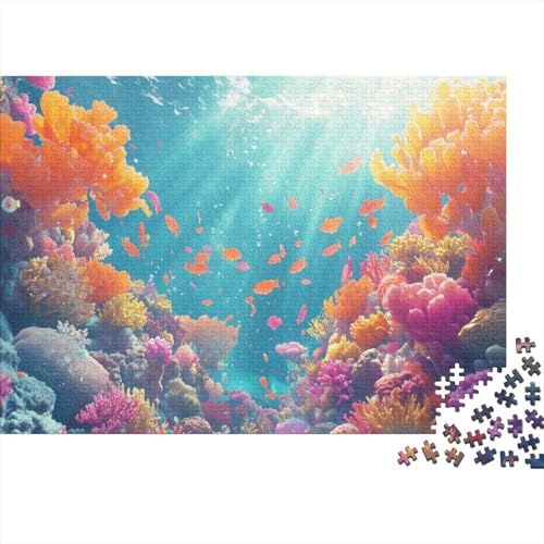 500pcs (52x38cm) Teile Puzzle Für Erwachsene Unterwasserwelt Meereslebewesen Lernspiele Wohndekoration Bunte Korallenriffe Und Tropische Meereswelten von GRBASNDOU