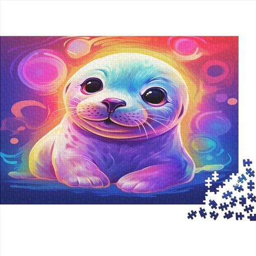 Baby Seal 1000 Teile,Impossible Puzzle,GesKükenlichkeitsspiel Für Die Ganze Familie, Erwachsenen Puzzlespiel Puzzel 1000pcs (75x50cm) von GRBASNDOU