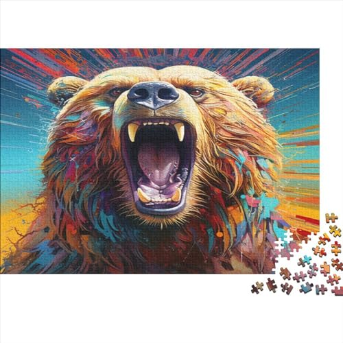 Bär Puzzle 1000 Teile Für Erwachsene Und Kinder Ab 14 Jahrenfür Stressabbauer Puzzlespiel Erwachsenen Puzzlespiel Puzzel 1000pcs (75x50cm) von GRBASNDOU