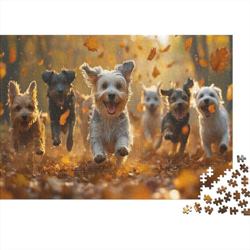 Holz-Puzzle Für Erwachsene 1000 Teile - Realistisches Hunde-Motiv 75x50 cm - Premium XXL Puzzle Mit Einzigartigem Schnitt - Herausforderndes Denkspiel Für Erwachsene von GRBASNDOU