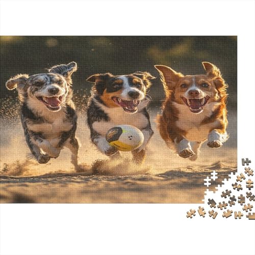 Holz-Puzzle Für Erwachsene 1000 Teile - Realistisches Hunde-Motiv 75x50 cm - Premium XXL Puzzle Mit Einzigartigem Schnitt - Herausforderndes Denkspiel Für Erwachsene von GRBASNDOU