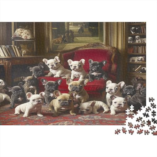 Holz-Puzzle Für Erwachsene 1000 Teile - Realistisches Hunde-Motiv 75x50 cm - Premium XXL Puzzle Mit Einzigartigem Schnitt - Herausforderndes Denkspiel Für Erwachsene von GRBASNDOU