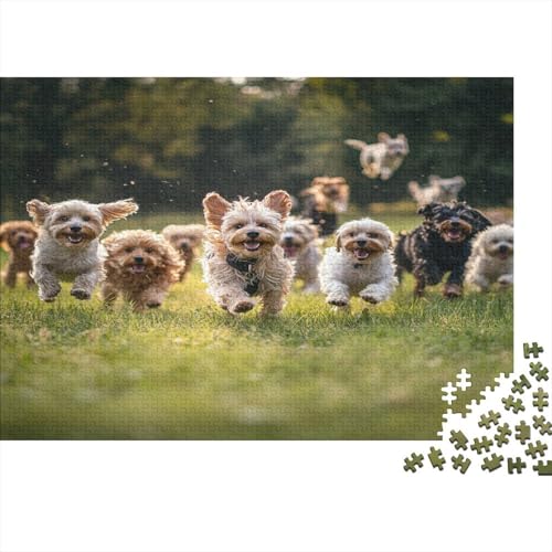 Holz-Puzzle Für Erwachsene 1000 Teile - Realistisches Hunde-Motiv 75x50 cm - Premium XXL Puzzle Mit Einzigartigem Schnitt - Herausforderndes Denkspiel Für Erwachsene von GRBASNDOU