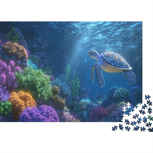 Puzzle 1000pcs (75x50cm) Teile Für Erwachsene Meeresbiologie-Thema Stressabbau Therapie Farbenfrohe Unterwasserwelt Dekoration von GRBASNDOU