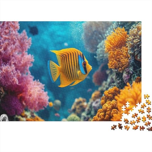 Puzzle 1000pcs (75x50cm) Teile Für Erwachsene Meeresbiologie-Thema Stressabbau Therapie Farbenfrohe Unterwasserwelt Dekoration von GRBASNDOU