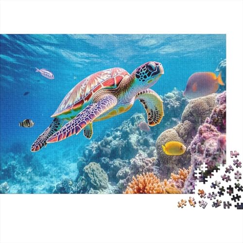 Puzzle 1000pcs (75x50cm) Teile Für Erwachsene Meeresbiologie-Thema Stressabbau Therapie Farbenfrohe Unterwasserwelt Dekoration von GRBASNDOU