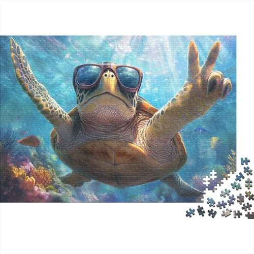 Puzzle 1000pcs (75x50cm) Teile Für Erwachsene Mystischer Meeresgrund Geschenkidee Leuchtende Meereslebewesen Und Perlen-Dekor von GRBASNDOU